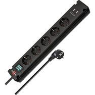 Brennenstuhl ‎1150660315 Siyah 3 mt 5 Soketli Usb Şarj Priz