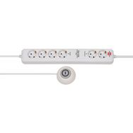 Brennenstuhl Comfort Line Plus Serisi Düz Fişli 6 Soketli 2 mt Beyaz Priz Uzatma Kablosu