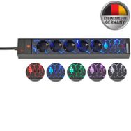 Brennenstuhl GSL 05 Serisi Led Aydınlatmalı 5 Soketli 1.5 mt Şarj Özellikli Renk Değiştirme Modlu Oyuncu Siyah Uzatma Kablosu