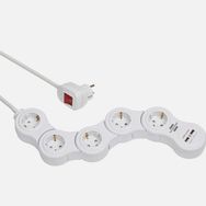 Brennenstuhl Vario Power 1.4 mt 5+2'li Usb Uzatma Kablosu