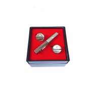Brianze KD-89 Gümüş Renk Kol Düğmesi ve Kravat İğnesi Set