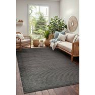BrillaHome Leona LN0103 120x180 cm Antrasit Kaymaz Taban Şönil Dokuma Halı
