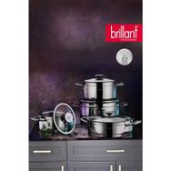 Brillant Asellas 8 Parça Inox Kulp Çelik Tencere Seti