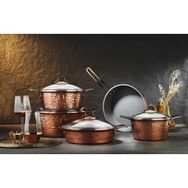 Brioni Copper 9 Parça Bakır Tencere Seti