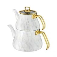 Brioni Marble Beyaz Çaydanlık Takımı
