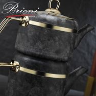 Brioni Royal Stone Kumtaşı Altın Siyah Çaydanlık Takımı