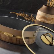 Brioni Selection 28 cm Granit Basık Krem Tencere