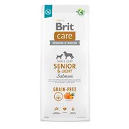 Brit Care 12 kg Senior Light Kilo Kontrolü ve Deri Tüy Hassasiyeti Olan Yaşlı Köpekler İçin Tahılsız Somon Balıklı Kuru Mama