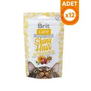 Brit Care 12x50 gr Shiny Hair Kedi Bisküvisi