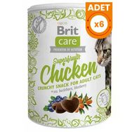 Brit Care 6x100 gr Süper Fruits Tavuklu Kedi Ödül Maması