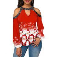 Brong Straplez Noel Baba Uzun Kollu Bisiklet Yaka Kadın Sweatshirt