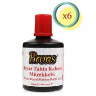 Brons 6x100 cc Kırmızı Tahta Kalemi Mürekkebi