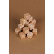 Brons BR-918 Naturel 42 Adet Ahşap Küp Blok
