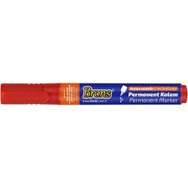 Brons BR-9722 Kırmızı Kesik Uç Permanent Kalem