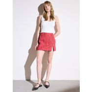 Brooks Brothers BBSP23FSK006 Kırmızı Normal Bel Düz Mini Kadın Etek
