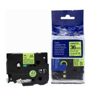 Brother P-Touch TZE-C61 Fosforlu Sarı Üzerine Siyah 36 mm 8 mt Muadil Etiket