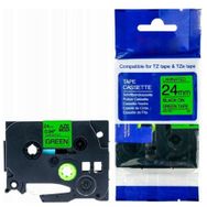 Brother P-Touch TZE-D51 Fosforlu Yeşil Üzerine Siyah 24 mm 8 mt Muadil Etiket