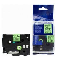 Brother P-Touch TZE-D61 Fosforlu Yeşil Üzerine Siyah 36 mm 8 mt Muadil Etiket