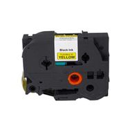 Brother P-Touch TZE-FX651 Sarı Üzerine Siyah Esnek 24 mm 8 mt Muadil Etiket