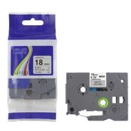 Brother P-Touch TZE-M941 Mat Gümüş Üzerine Siyah Güçlü Yapışkanlı 18 mm 8 mt Muadil Etiket