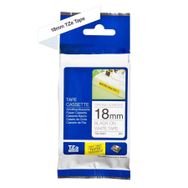 Brother P-Touch TZE-S241 Beyaz Üzerine Siyah Güçlü Yapışkanlı 18 mm 8 mt Muadil Etiket