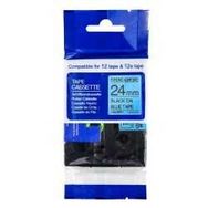 Brother P-Touch TZE-S551 Mavi Üzerine Siyah Güçlü Yapışkanlı 24 mm 8 mt Muadil Etiket
