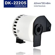 Brother QL-500 DK-22205 62 mm Sürekli Form 30 m Muadil Termal Etiket