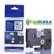 Brother Tze-fx261 36 mm Beyaz Üzeri Siyah Esnek Laminasyonlu Etiket