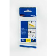 Brother Tze-s261 36 mm Beyaz Üzeri Siyah Güçlü Yapışkanlı Laminasyonlu Etiket