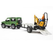 Bruder BR02593 Land Rover Arazi Aracı Jcb Mini Kazıcı Oyuncak