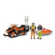 Bruder BR63100 Sürücülü Kayak Aracı Kurtarma Kızagı Ve Kayakçı