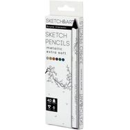 Bruno Visconti 30- 0118/03 Sketch Art 4 mm Grafit 6 Renk Pastel Profesyonel Kuru Boya Set