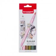 Bruynzeel 5789106 Tokyo Edition Fineliner Çift Taraflı Brushpen 6 Renk N:60325106 Kalem Seti