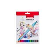 Bruynzeel 60325012 12'li Fineliner-Brush Çift Taraflı Kalem Seti