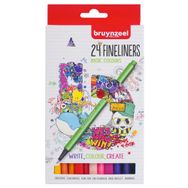 Bruynzeel 60325024 24'lü Fineliner-Brush Çift Taraflı Kalem Seti
