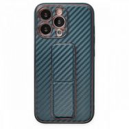 BSSM Coco Karbon Standlı Kapak - Lacivert iPhone 13 Pro Kılıf