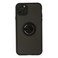 BSSM iPhone 11 Pro Montreal Yüzüklü Silikon Kapak Siyah Kılıf