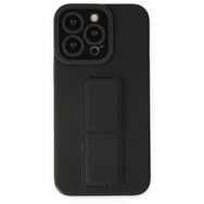 BSSM iPhone 13 Pro Max Mega Standlı Silikon Siyah Kılıf