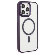 BSSM iPhone 13 Pro Room Magneticsafe Silikon Derin Mor Kılıf