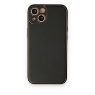 BSSM iPhone 14 Coco Deri Silikon Kapak Siyah Kılıf