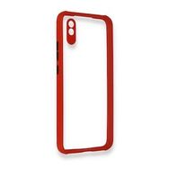 BSSM Miami Şeffaf Silikon - Kırmızı Xiaomi Redmi 9A Kılıf