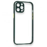 BSSM Miami Şeffaf Silikon - Koyu Yeşil iPhone 12 Pro Max Kılıf