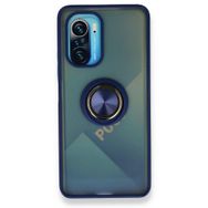 BSSM Montreal Yüzüklü Silikon Kapak - Lacivert Xiaomi Redmi K40 Kılıf