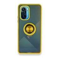 BSSM Montreal Yüzüklü Silikon Kapak - Sarı Xiaomi Redmi K40 Kılıf