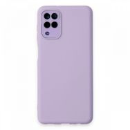 BSSM Samsung Galaxy A22 Lansman Glass Kapak Lila Kılıf