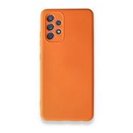 BSSM Samsung Galaxy A32 Nano İçi Kadife Silikon Turuncu Kılıf
