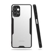 BSSM Samsung Galaxy A72 Platin Silikon Siyah Kılıf