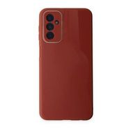 BSSM Samsung Galaxy M23 Glass Kapak Bordo Kılıf