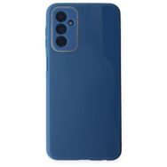 BSSM Samsung Galaxy M23 Glass Kapak Mavi Kılıf