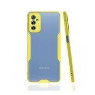 BSSM Samsung Galaxy M52 5G Platin Silikon Sarı Kılıf